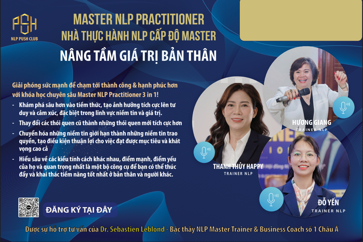 🔥 NLP MASTER PRACTITIONER K01 – Bí Mật Giải Mã Tiềm Thức, Đột Phá Giới Hạn Bản Thân!